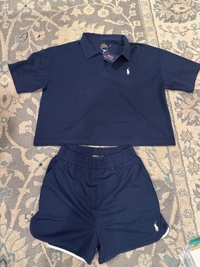 Polo by Ralph Lauren Navy Kids Polo Top & Matching Navy Shorts